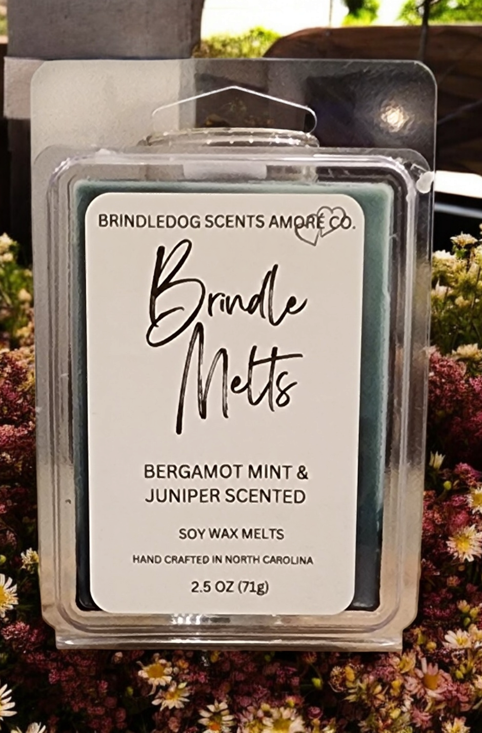 Brindle Melts 2.5 oz Soy Blended Wax Melts Bergamot Mint & Juniper Scented