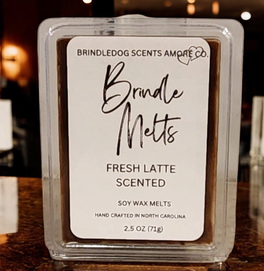 Brindle Melts 2.5 oz Soy Wax Melts Fresh Latte Scented