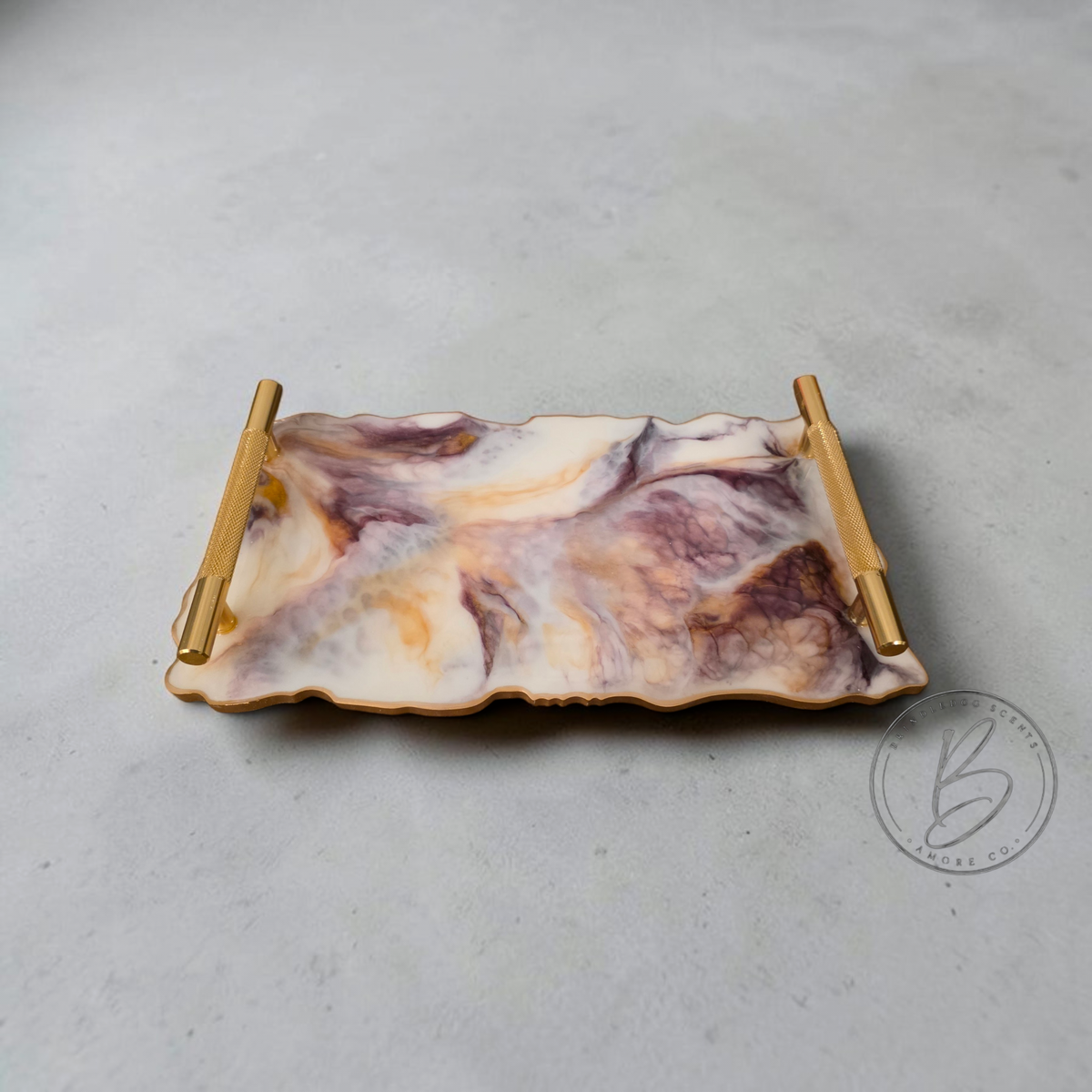 Decorative Abstract Resin Serving Tray (Food Safe)