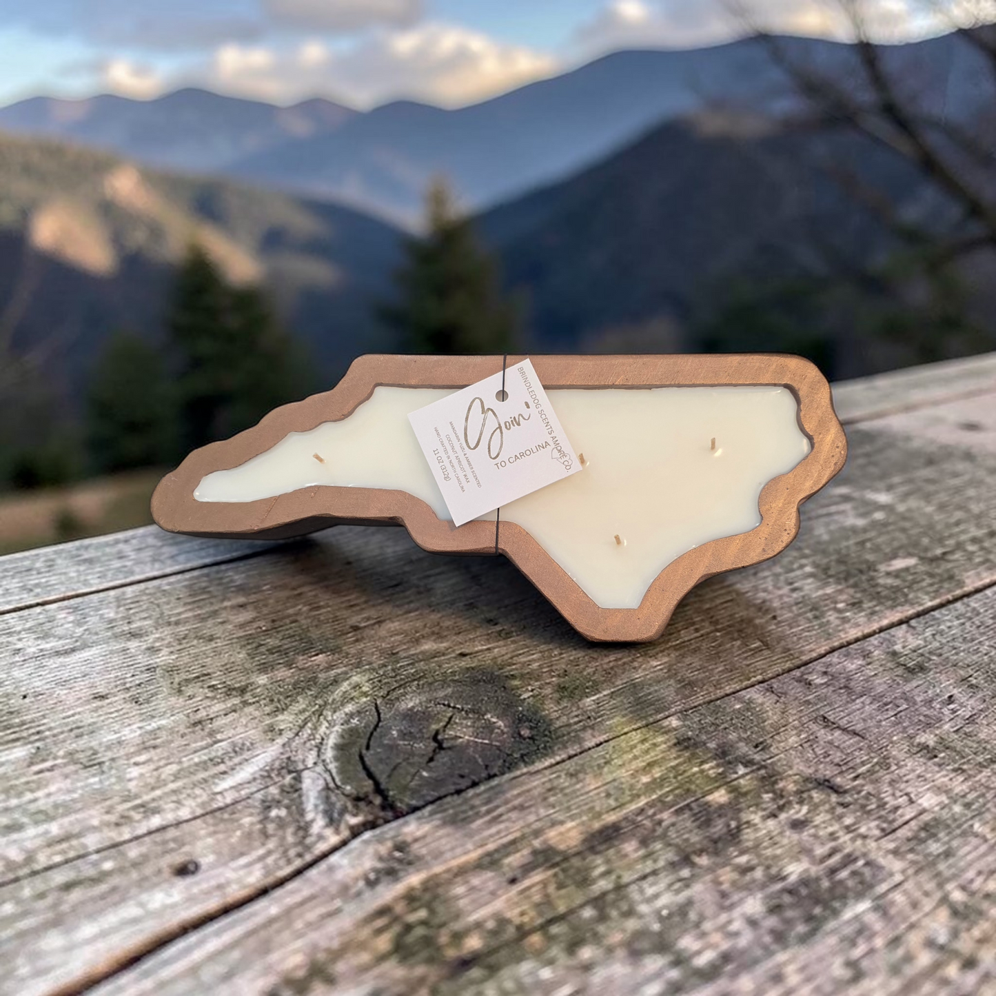 Goin' To Carolina – 11 oz Mandarin Yuzu & Amber Scented 5-Wick NC State Cement Candle