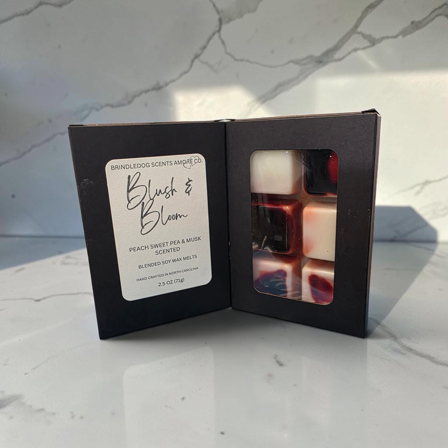 Soy Blended Wax Melts Blush & Bloom Peach Sweet Pea & Musk Scented 2.5 oz