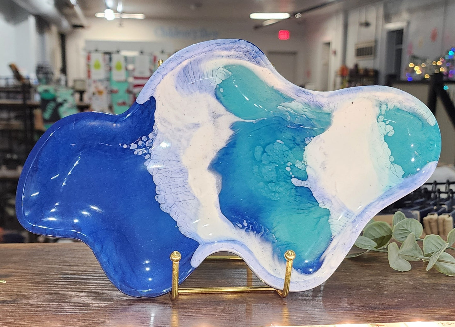 Abstract Resin Tray Ocean