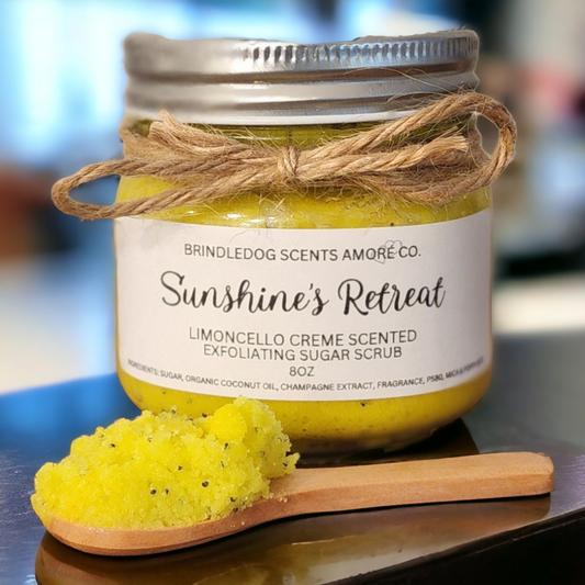 Sunshine's Retreat- Limoncello Creme Scented Sugar Scrub 8 oz