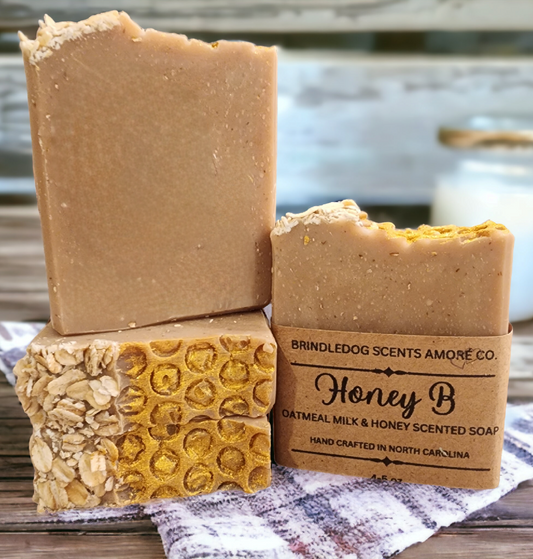 Honey B- Oatmeal Milk & Honey Scented Bar Soap 4-5 oz