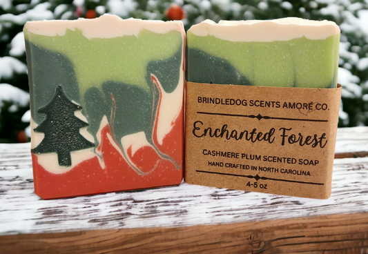 Enchanted Forest- Holiday Scented Bar Soap 4-5 oz