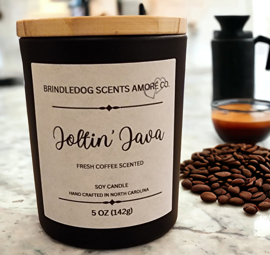 Joltin' Java 5 oz Handcrafted Soy Candle Black Jar