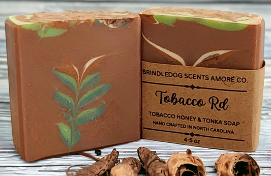 Tobacco Rd - Tobacco Honey & Tonka Scented Soap Bar 4.5 oz