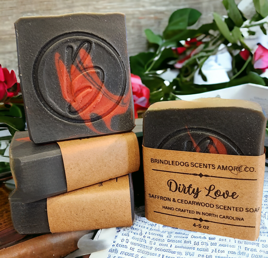 Dirty Love- Saffron & Cedarwood Scented Soap Bar 4-5 oz