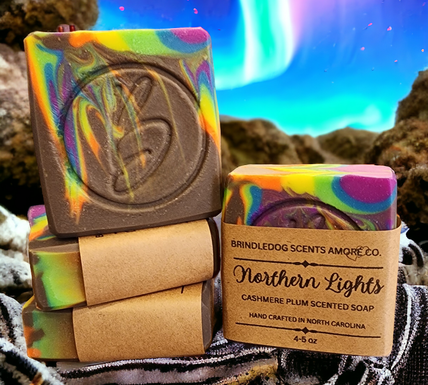 Northern Lights- Cashmere Plum Scented Soap Bar 4.5 - 5 oz