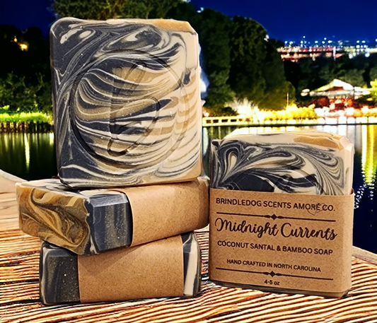 Midnight Currents- Coconut Santal & Bamboo Scented Soap Bar 4-5 oz