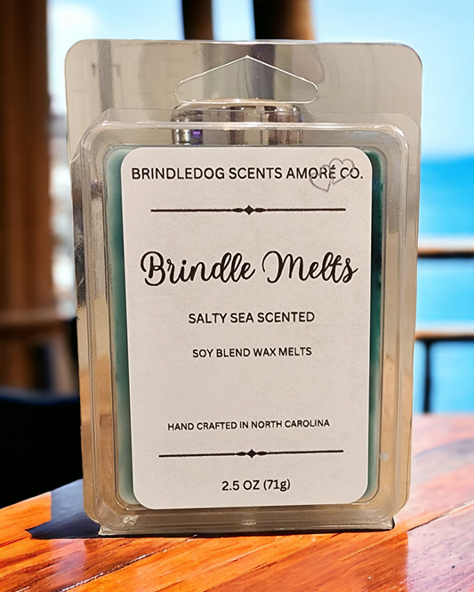 Brindle Melts 2.5 oz Soy Wax Melts Salty Sea Scented