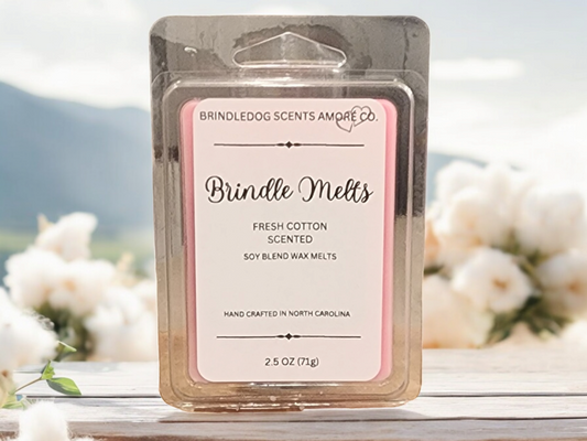 Brindle Melts 2.5 oz Soy Blended Wax Melts Fresh Cotton Scented