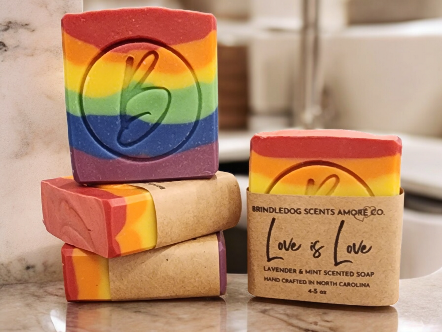 Love Is Love - Lavender & Mint Scented Soap Bar 4 - 5 oz