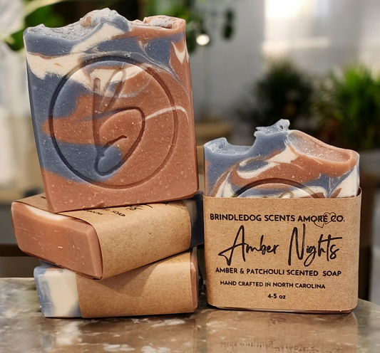 Amber Nights- Amber & Patchouli Scented Soap Bar 4-5 oz