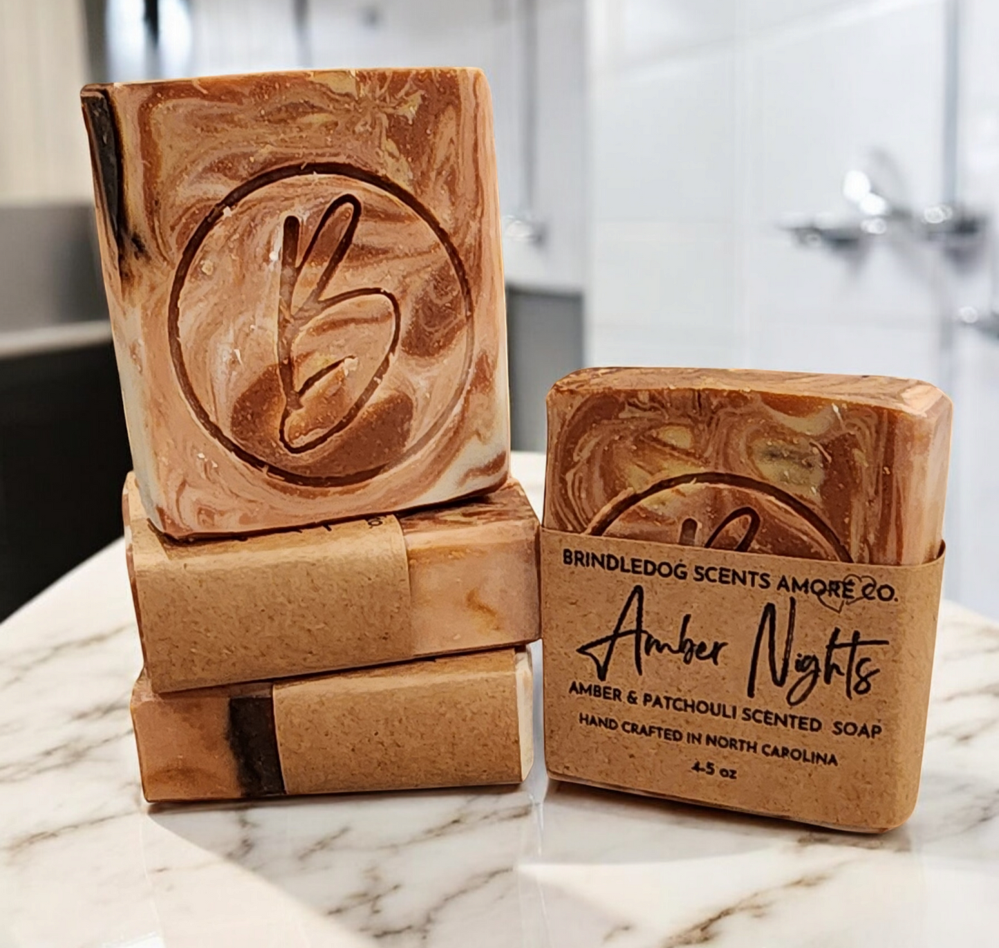 Amber Nights- Amber & Patchouli Scented Soap Bar 4-5 oz