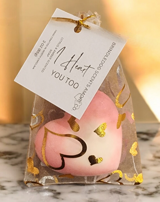 I Heart You Too- Citrus & Amber Scented Soap Bar 3oz