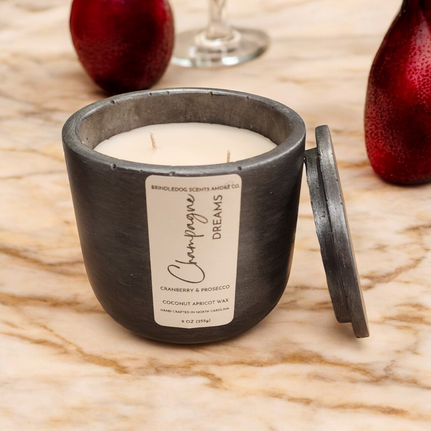 Champagne Dreams 9 oz Cranberry & Prosecco Scented-Midnight Silver Series