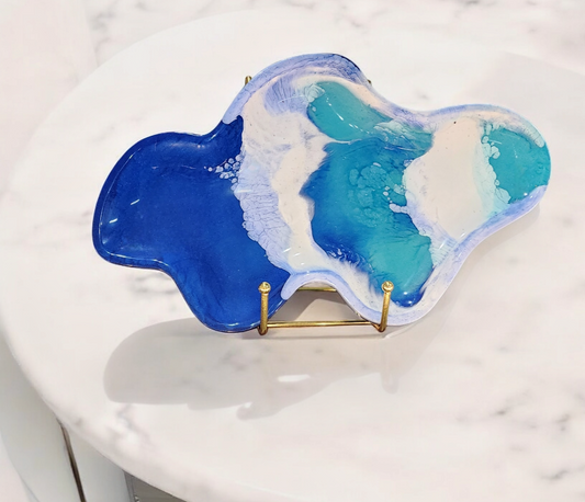 Abstract Resin Tray Ocean