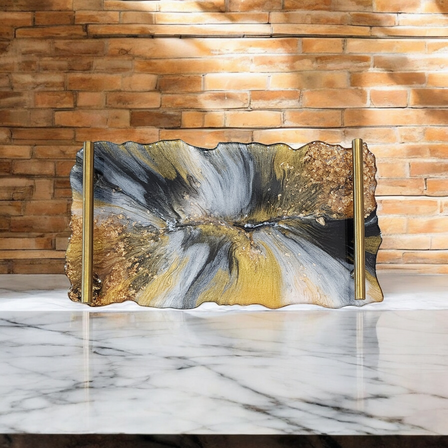 Decorative Abstract Resin Serving Tray