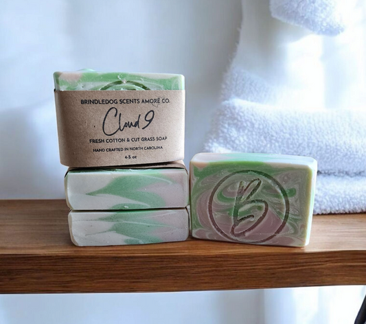 Cloud 9- Fresh Cotton & Cut Grass Scented Soap Bar 4-5 oz