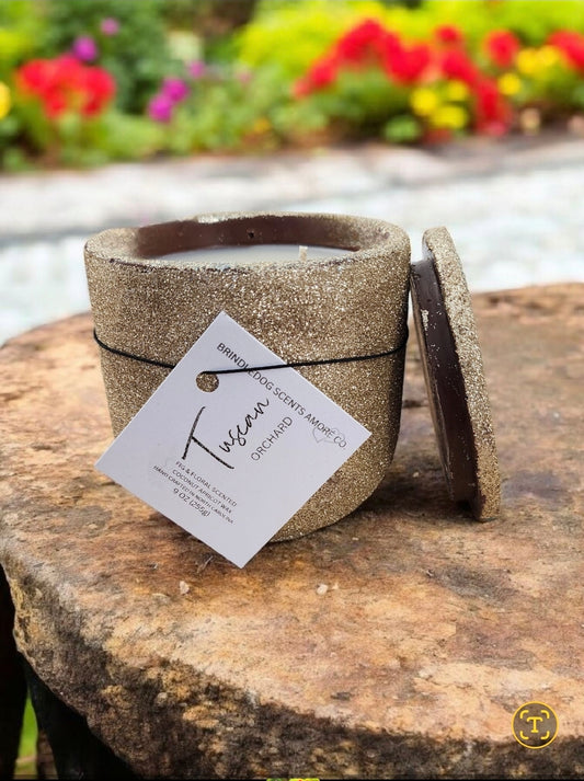 Tuscan Orchard 9oz Fig & Floral Scented- Sparkle Series