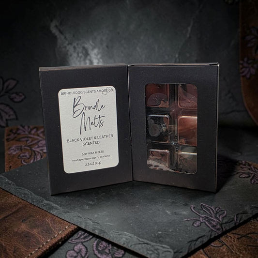 Soy Blended Wax Melts Black Violet & Leather Scented 2.5 oz