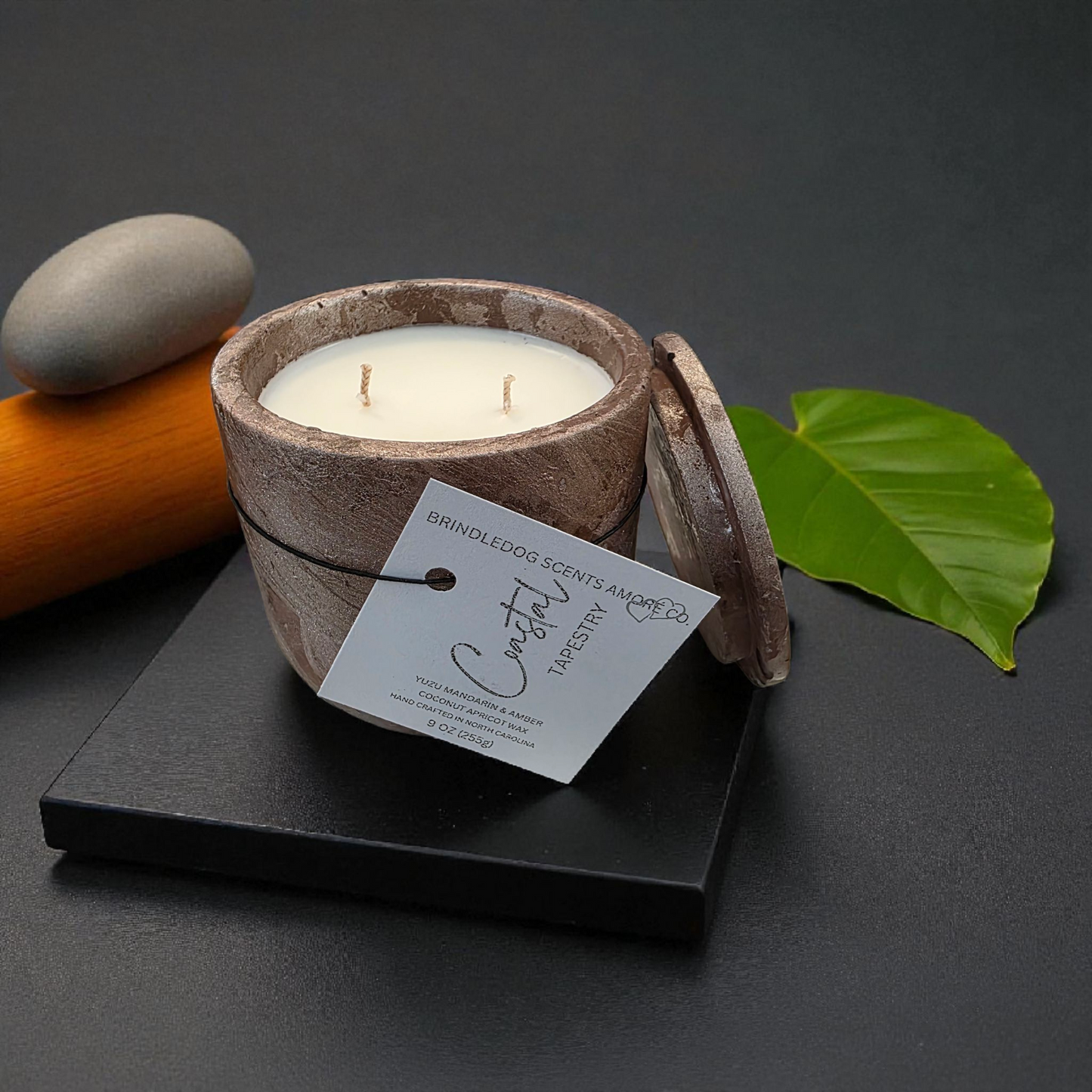 Coastal Tapestry- 9 oz Mandarin Yuzu & Amber Scented-Throwing Copper Series