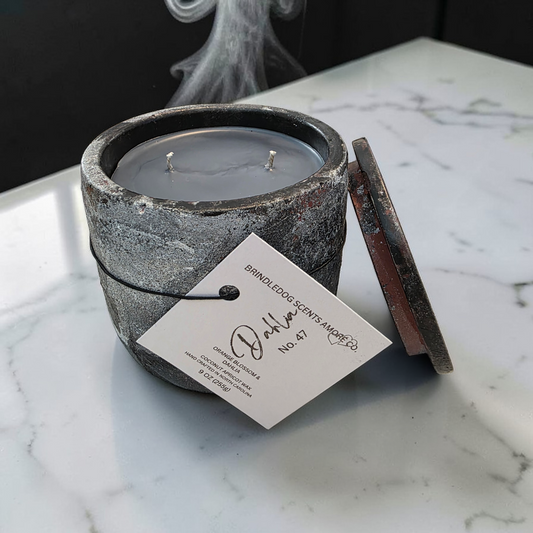 Dahlia No.47 9 oz Orange Blossom & Dahlia Scented-Celestial Series Cement Candle