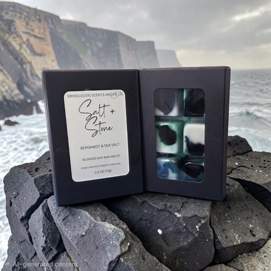 Soy Blended Wax Melts Salt+Stone Bergamot & Sea Salt 2.5 oz