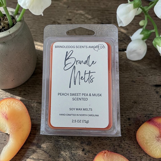 Soy Blended Wax Melts Peach Sweet Pea & Musk Scented 2.5 oz