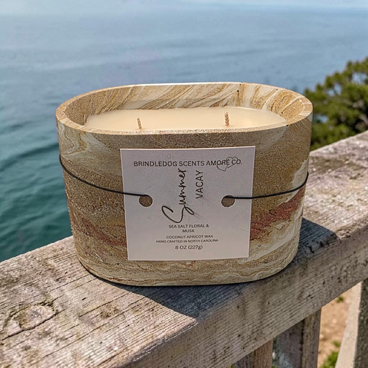 Summer Vacay 8 oz Sea Salt Floral & Musk Scented-Oval Elements Series
