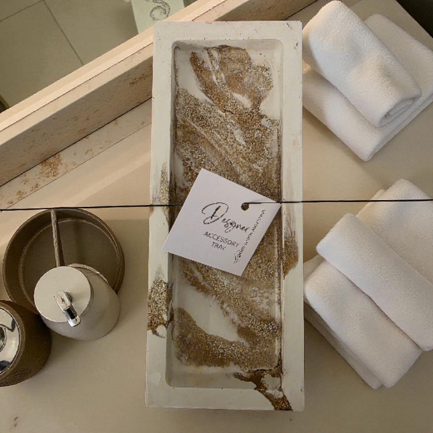 Designer Cement Accessory Tray- Style 001