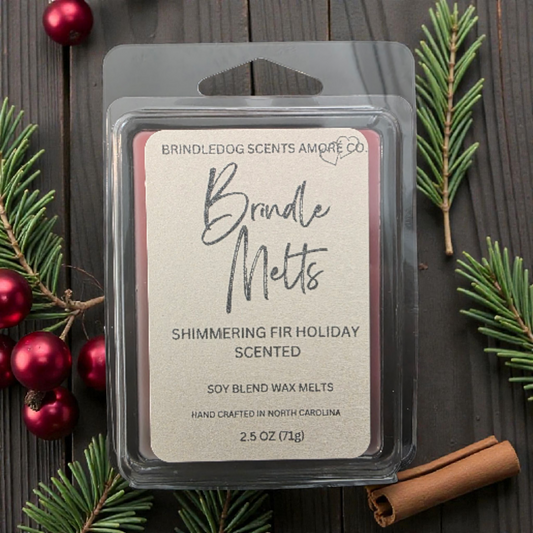 Brindle Melts 2.5 oz Soy Wax Melts Shimmering Fir Scented