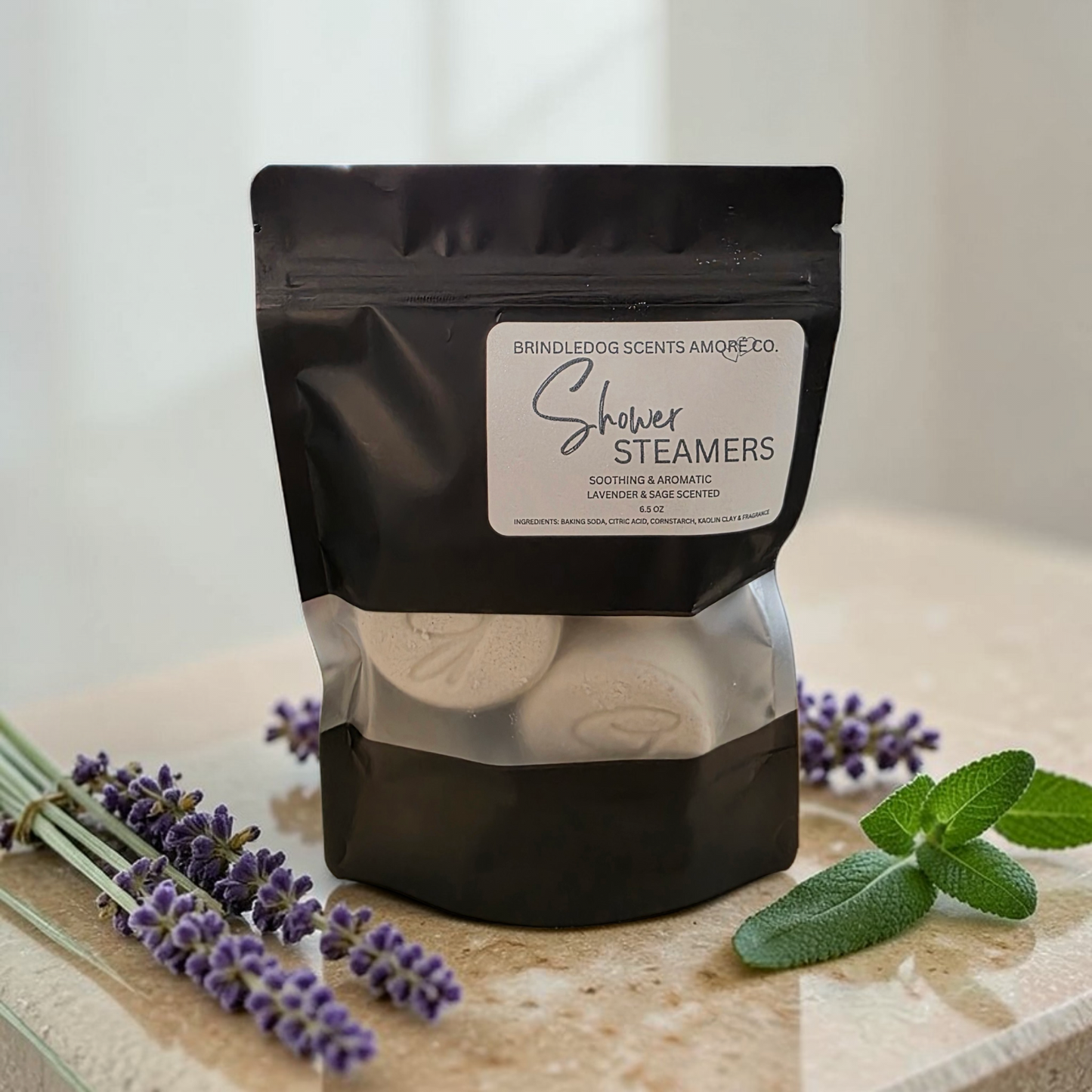 Shower Steamers- Lavender & Sage Scented 6.5 oz