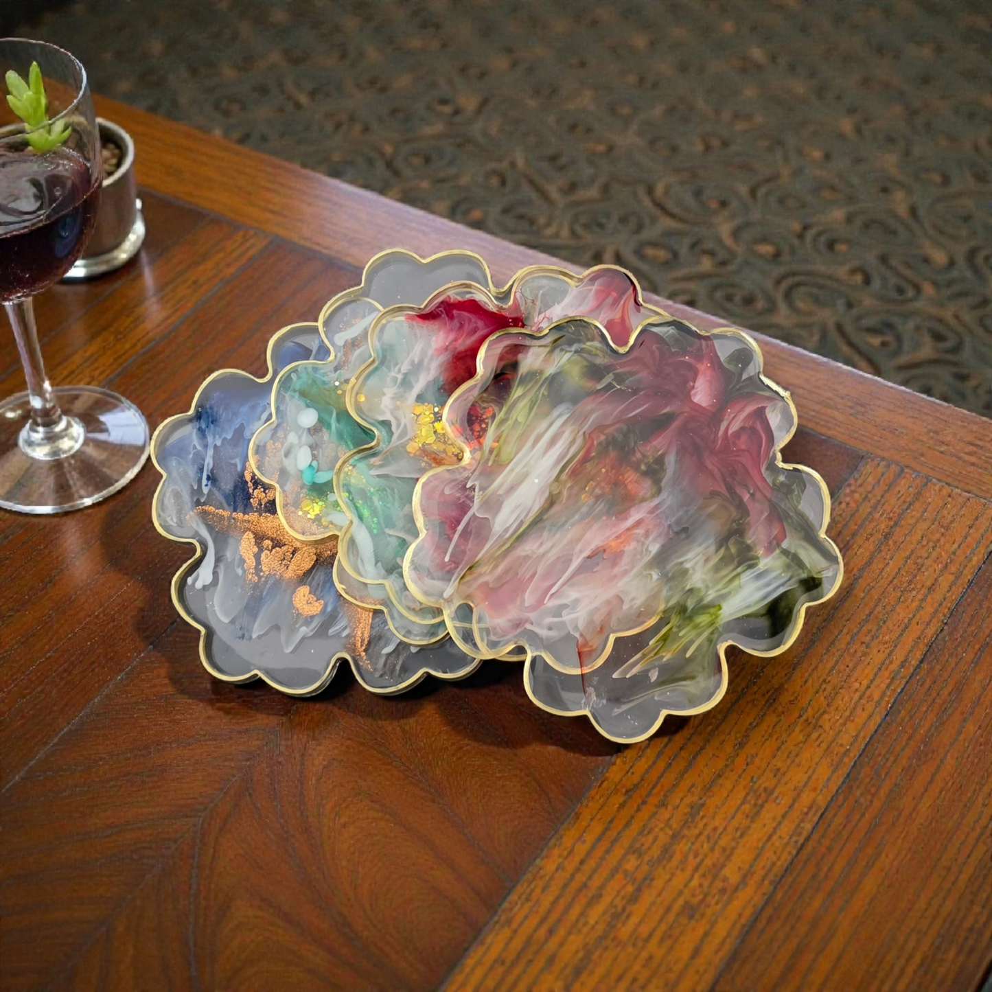 Handmade Coasters- 4pc