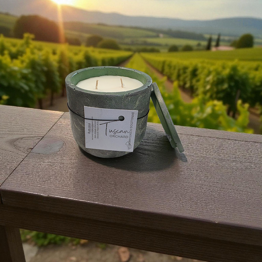 Tuscan Orchard 9oz Fig & Floral Scented-Celestial Series Cement Candle